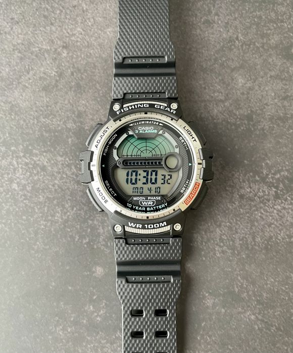 Годинник Casio WS-1200H-1A новий оригінал fishing timer для риболовлі
