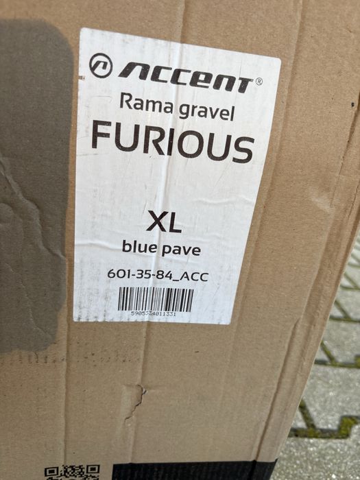 Nowy frameset accent furious xl gravel projekt