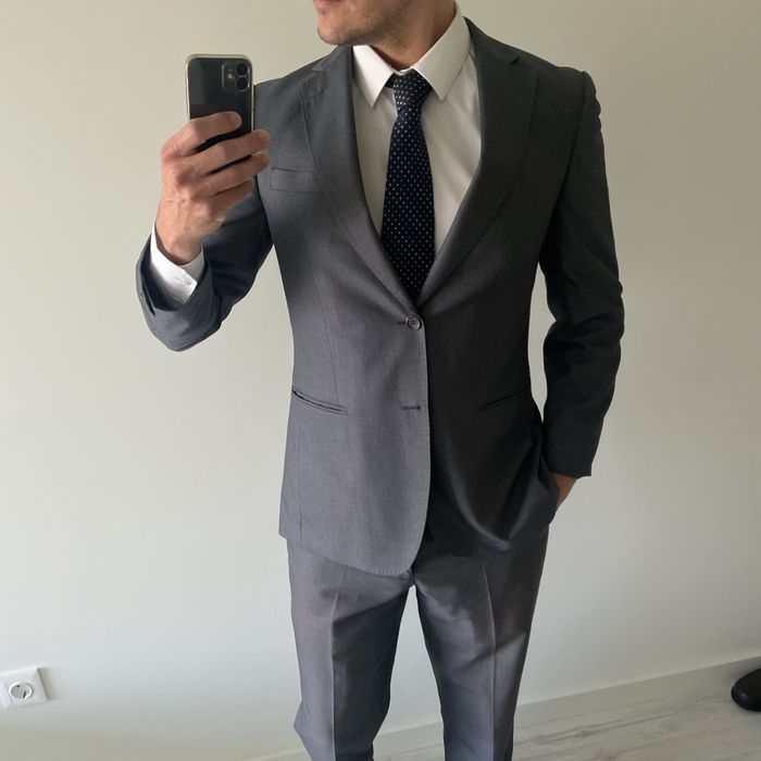 Fato Slim Fit Cinza 50
