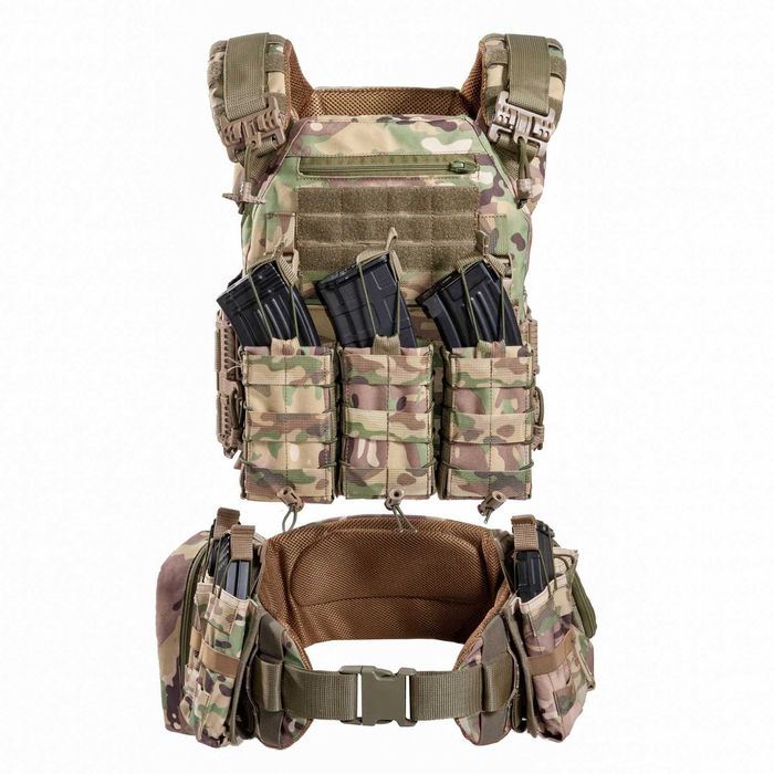Плитоноска з підсумками Warmor Gen.3 + РПС Warbelt в комплекті.