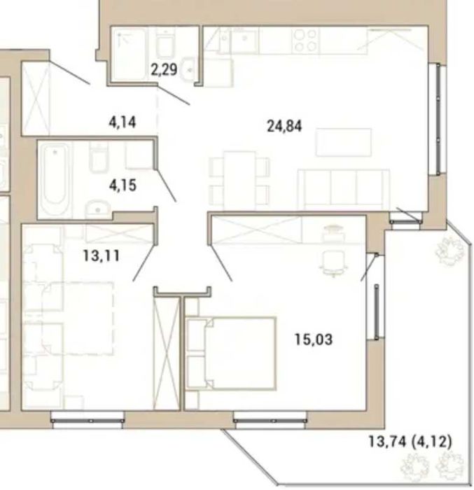 2-комнатная квартира по адресу ул. Магистратская (площадь 70 м²) - Atlanta.ua - фото 21