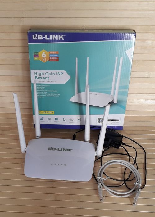 Маршрутизатор (роутер) LB-LINK BL-WR450H 2.4 ГГц Білий 300 Мбіт/с