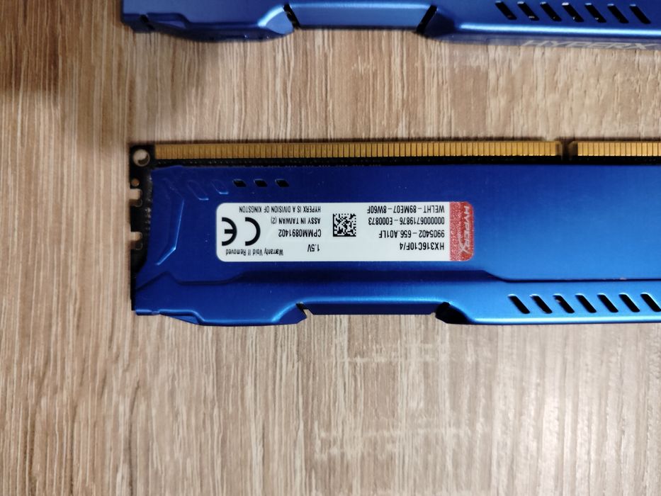 DDR3 hyperX fury 8 GB 1600 MHz Cl10 (2x4gb)