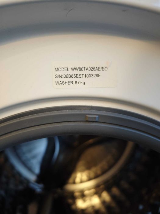 Pralka Samsung WW80TA026AE/EO  8 kg wsadu 2022r  Stan bardzo dobry