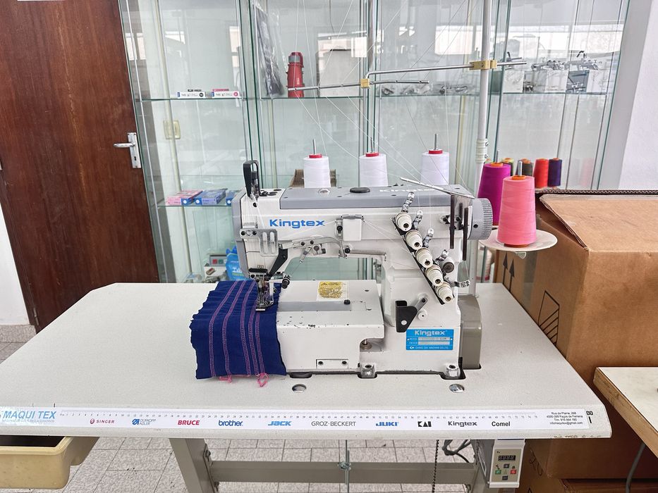 Maquina costura recobrimeto Kingtex motor 100% silencioso