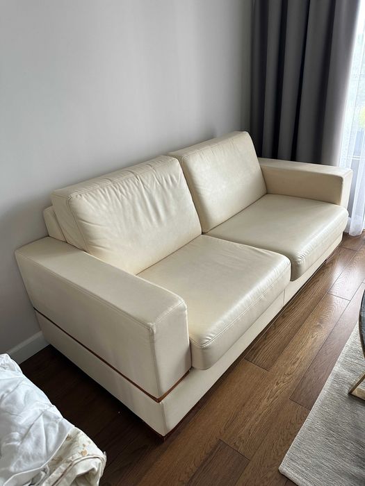Sofa skórzana z funkcją spania