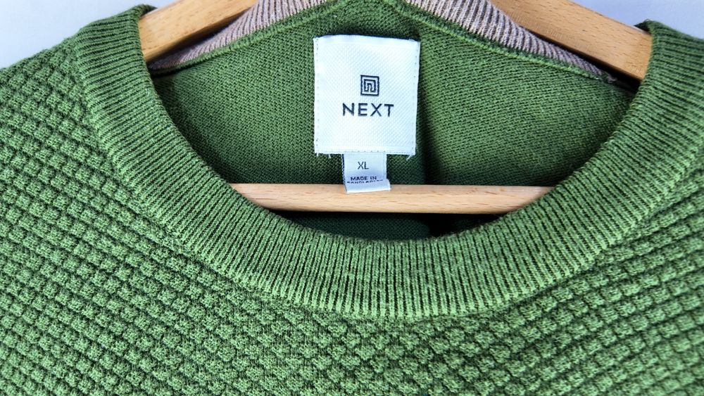 Next zielony sweter męski XL nowy bez metki