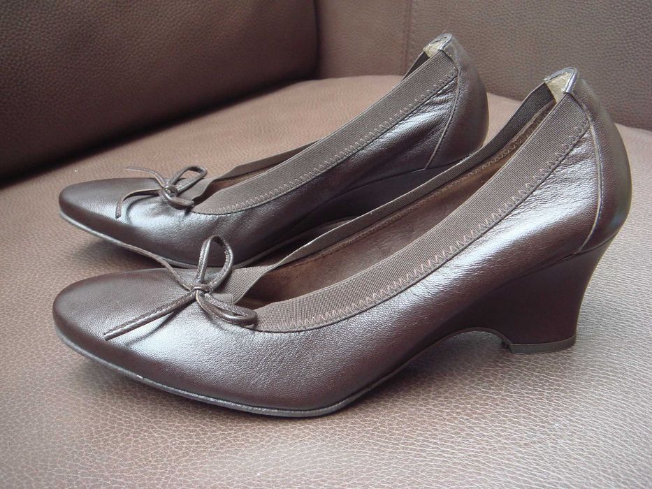 Półbuty Brenada Zaro na niskim obcasie brąz skóra roz 36 NOWE