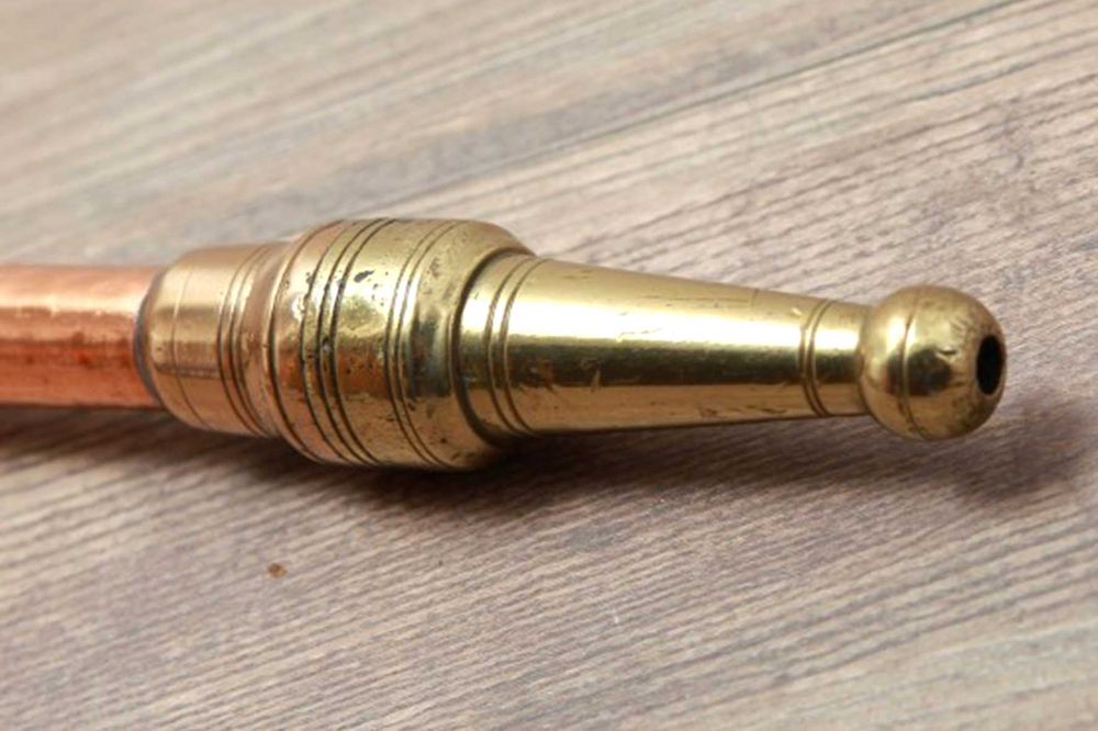 Antiga e grande Agulheta/ponteira de Bombeiro em Cobre e Latão