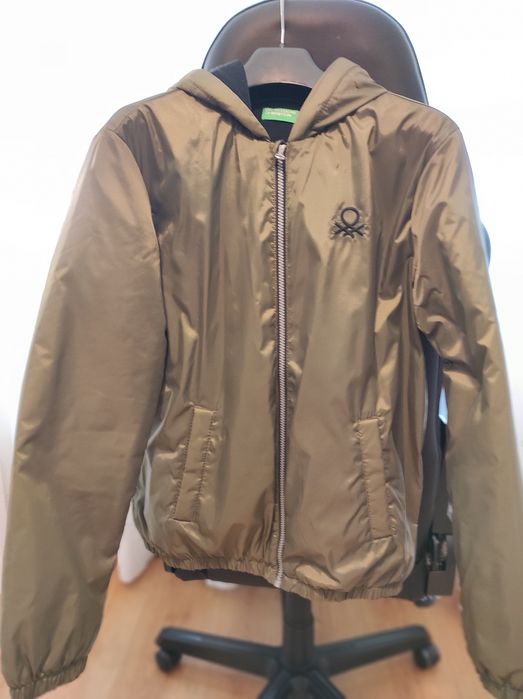 Parka Benetton côr verde Menino tamanho 13/14 anos