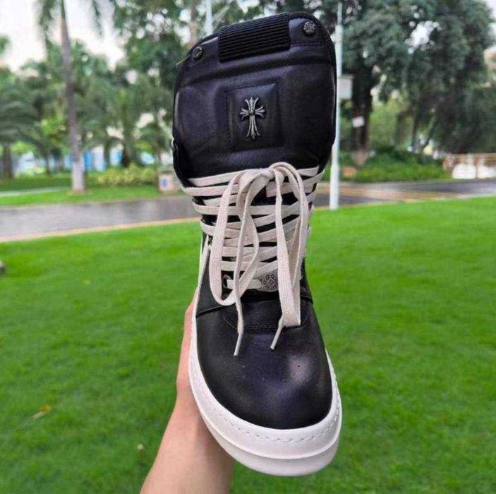 (БЕЗ ПЕРЕДОПЛАТИ)Rick Owens x Chrome Hearts рік овенс конверс чорні