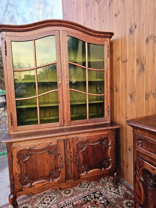 Witryna Ludwik zielone butelkowe szyby #2088 Stylowy Węgrów