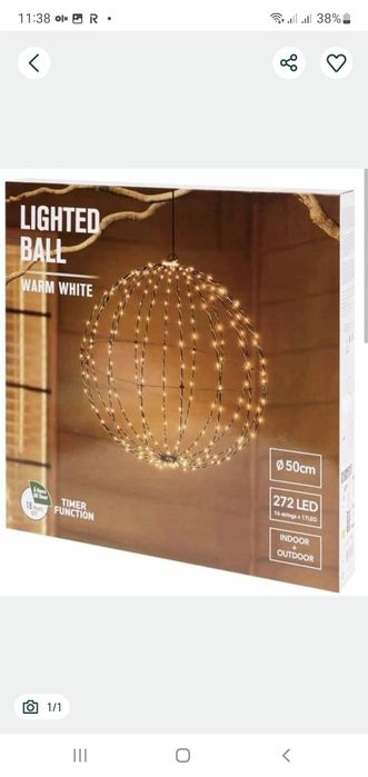 Kula świetlna led święta 272 led 50cm