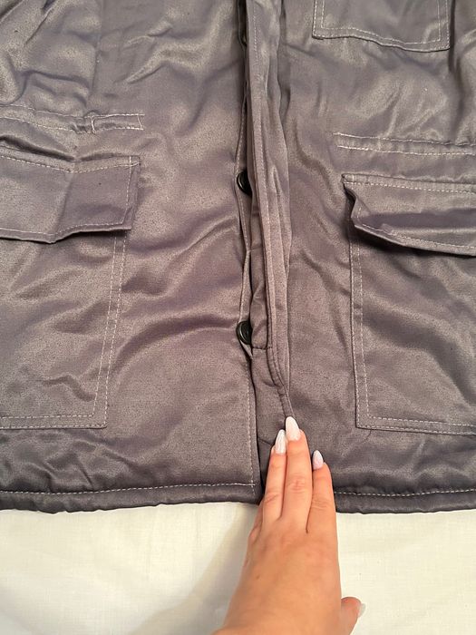 Нова зимова робоча куртка, утеплена сіра курточка, роба, спецодяг