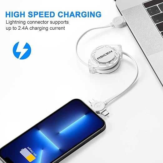 kabel do ładowania 3 w 1 micro/light/C rolka 2 sztuki