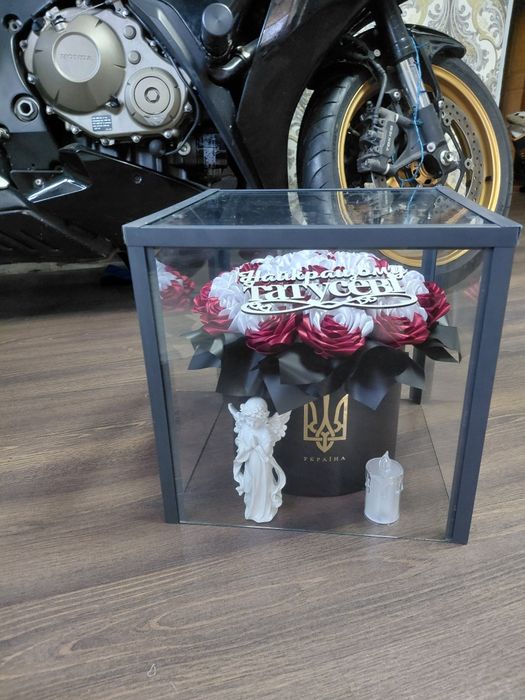 Букети з атласної стрічки