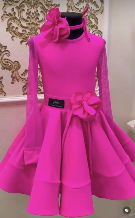 Плаття - бейсік для спортивно бальних танців, неймовірно яскраве, 140р