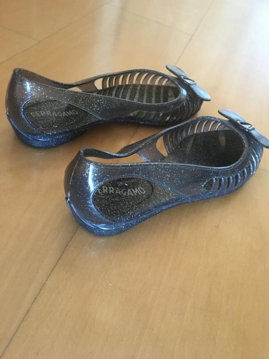 Ferragamo sandálias 38,5 sapatos rasos sabrinas bailarinas