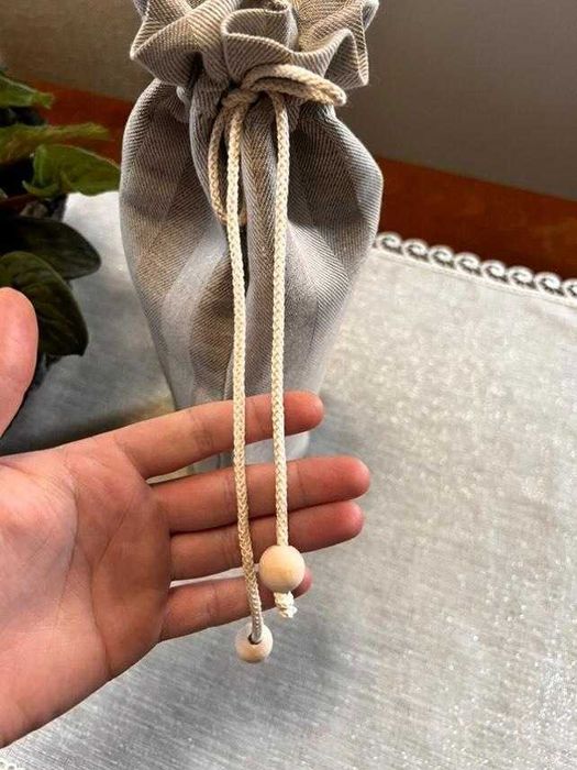 Torebka na wino Lniana