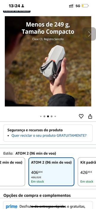 Drone Potensic ATOM 2 Novo | Câmara 4K | Excelente Oportunidad