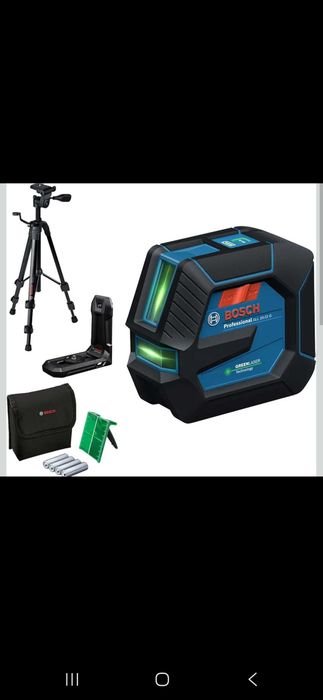 Профессиональный линейный лазер Bosch GLL 20-22 G, кронштейн LB 10