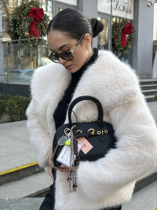 Сумка жіноча Miu Miu Aventure Nappa Leather Top-Handle Bag Black