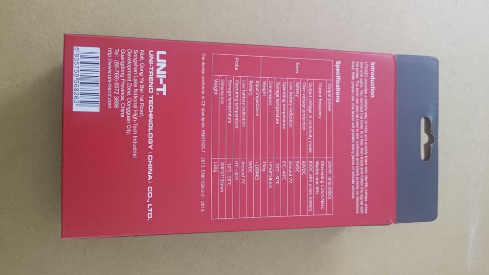 Uni-T UT682D - Localizador e testador de continuidade