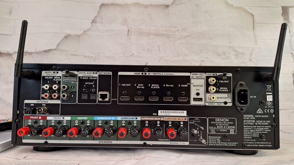 Amplituner 7.2 Denon AVR-X1300  Wifi BT 4K60p ARC Spotify DSD