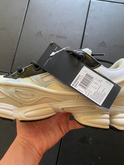 Кросівки Adidas x Raf Simons Ozweego 3 Cream White • Раф Сімонс (білі) Топ Якість
