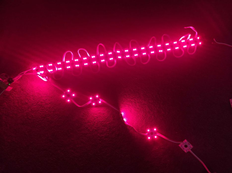 Diody LED na płytkach Czerwone, Moduły Ledowe 55 sztuk