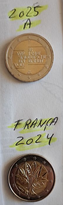 Moedas Comemorativas Alemanha e França  ( circuladas )