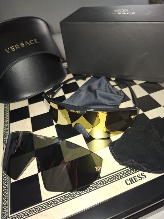 Nowe okulary przeciwsłoneczne Versace VE4461 GB1/87 Unisex oryginalne