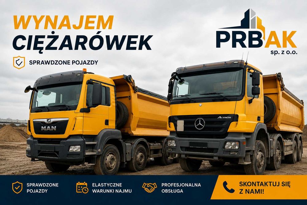 Wynajem ciężarówek MAN, MERCEDES