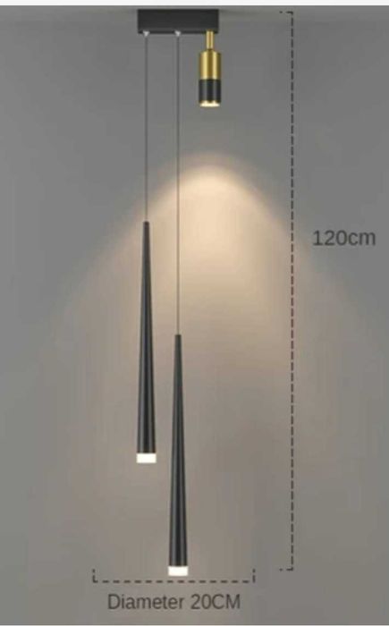 Lampy - tuby wiszące - 2 sztuki