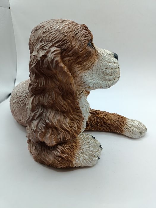 Figurka vintage do ogrodu Castagna Italy  pies  spaniel