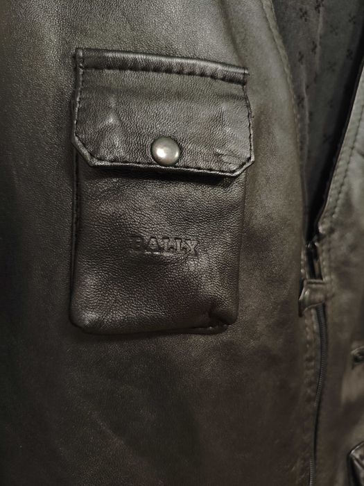 Bally жилетка шкіряна байкерська чорна чоловіча великого розміру жилет