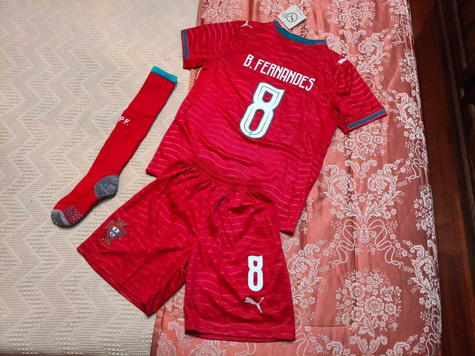 Camisola Criança Bruno Fernandes Equipamento Portugal | NOVO