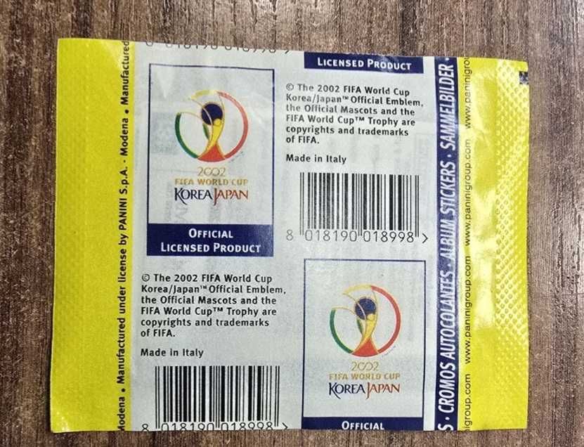 Saquetas Seladas Cromos Panini Mundial Korea/Japão 2002