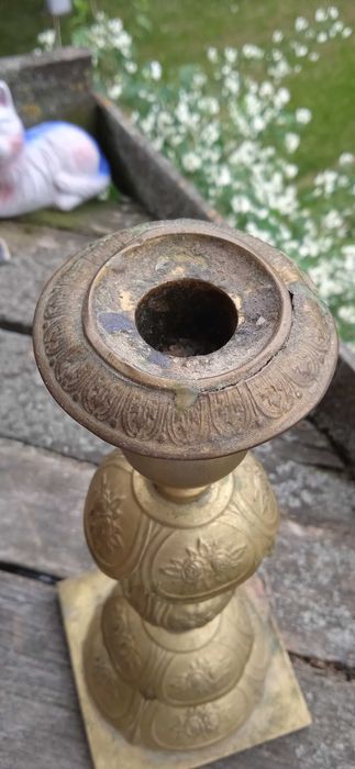 Старинный подсвечник латунь стиль «Модерн» Иосиф Фраже (Fraget)