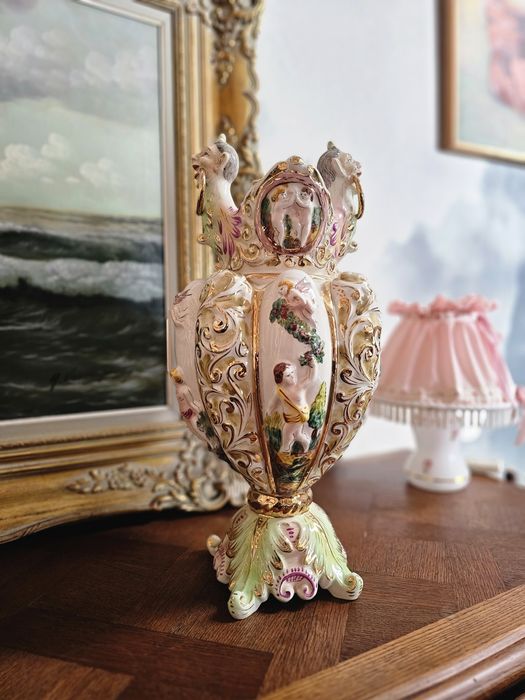 Duży wazon Capodimonte Cyganka #1565 Stylowy Węgrów