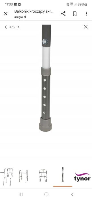 Balkonik rehabilitacyjny skladany,regulowany