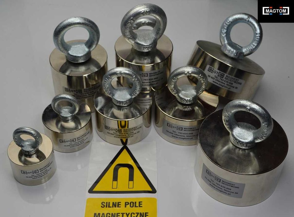 Magnes neodymowy do poszukiwań w wodzie 360 stopni  55x25 N45