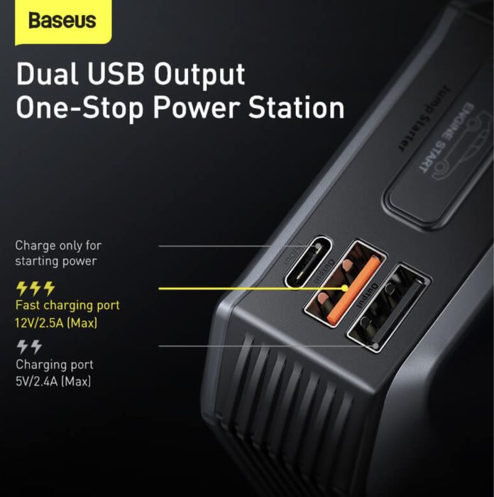 Бустер BASEUS Super Energy Max Jump Starter 2000A