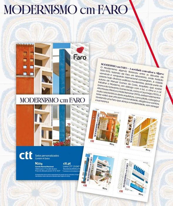Booklet selos CTT Modernismo em Faro - 2025