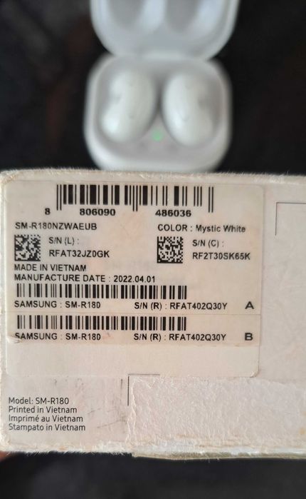 Samsung Galaxy Buds Live — branco, Excelente Estado