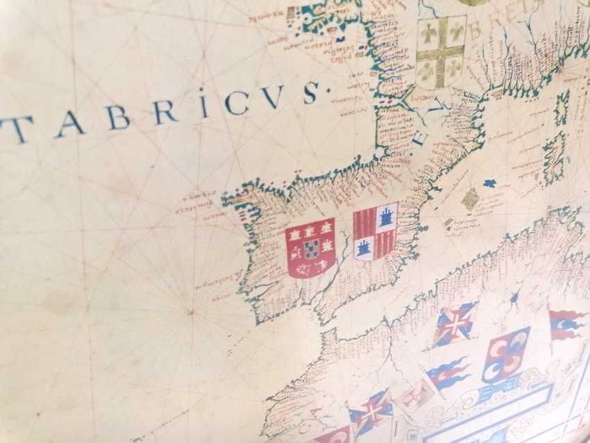 Reprodução Carta Náutica Fernão Vaz Dourado (1571)