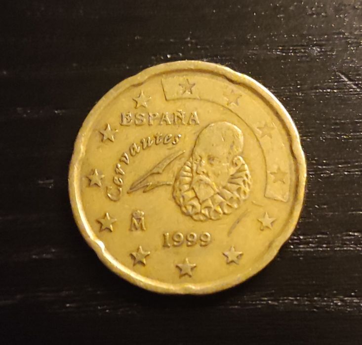 Moeda rara 20 cêntimos Espanha 1999