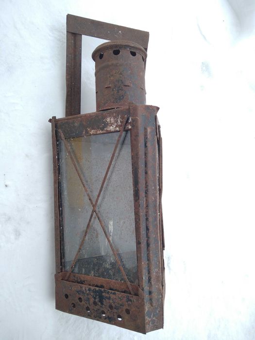 Фонарь свечной железнодорожный старинный СССР. Ліхтар свічний залізнич