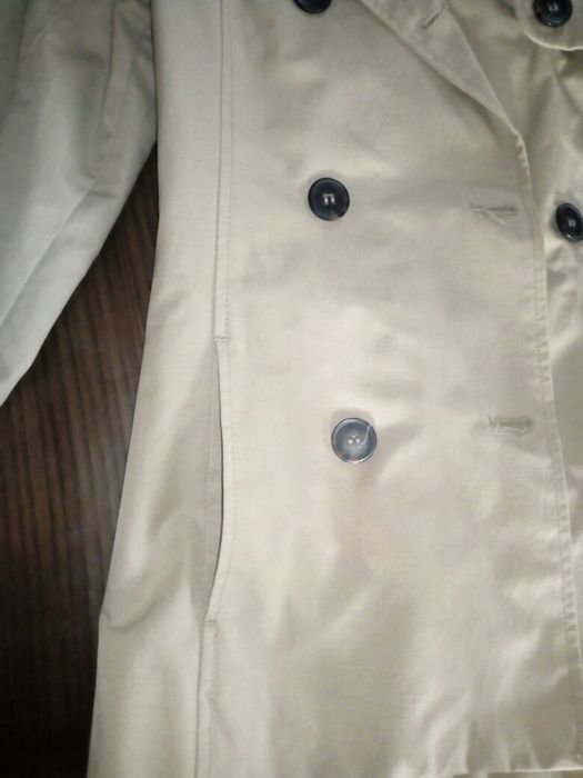 Casaco/gabardine curta camel, S bom estado