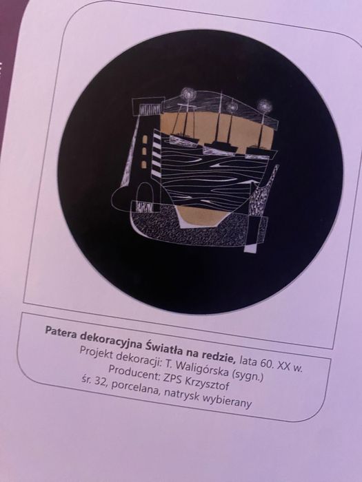 Patera dekoracyjna światła na redzie Waligórska 60’s polski new look